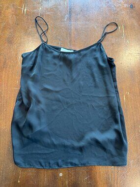 L’Academie Los Angeles Black Silk Camisole Tank Top Size S